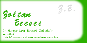 zoltan becsei business card
